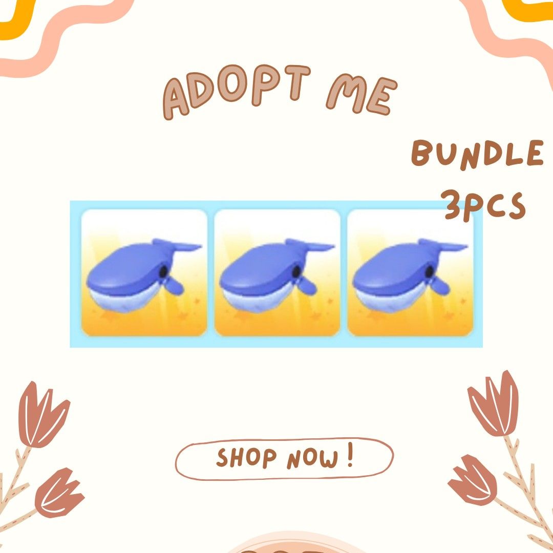 Roblox Adopt Me Pet |(3pcs) Bundle Blue Whale (Category: In-Game Products) located in Bien Unido. Submitted by roblox_adoptme_shop (Listing ID 1439570506, Image 1). Description: Looking for a digital bestie? 🐶💫 I’ve got awesome pets ready for you! Welcome to my Roblox Adopt Me Pet Shop 🌻 Selling cute Adopt Me pets through safe and fair trades! Your dream pet is just one trade away ✨.
