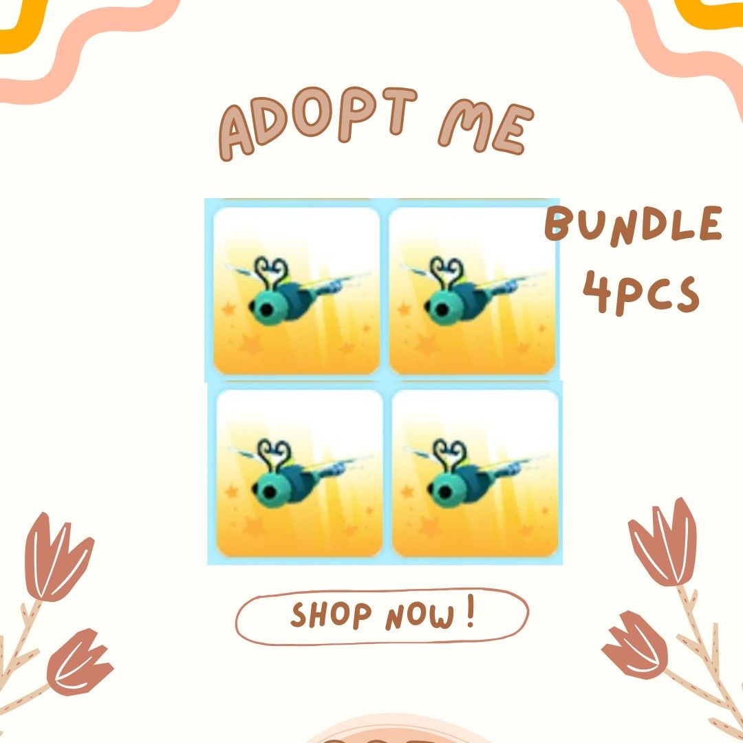 Roblox Adopt Me Pet |(4pcs) Bundle Dragonfly (Category: In-Game Products) located in Bien Unido. Submitted by roblox_adoptme_shop (Listing ID 1439569997, Image 1). Description: Looking for a digital bestie? 🐶💫 I’ve got awesome pets ready for you! Welcome to my Roblox Adopt Me Pet Shop 🌻 Selling cute Adopt Me pets through safe and fair trades! Your dream pet is just one trade away ✨.