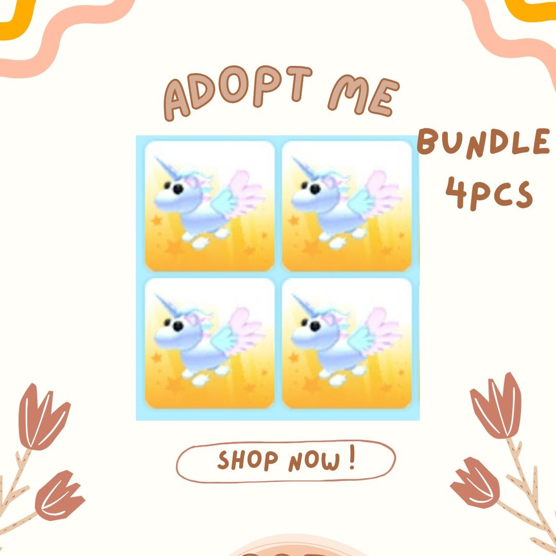 Roblox Adopt Me Pet |(4pcs) Bundle Alicorn (Category: In-Game Products) located in Bien Unido. Submitted by roblox_adoptme_shop (Listing ID 1439570873, Image 1). Description: Looking for a digital bestie? 🐶💫 I’ve got awesome pets ready for you! Welcome to my Roblox Adopt Me Pet Shop 🌻 Selling cute Adopt Me pets through safe and fair trades! Your dream pet is just one trade away ✨.
