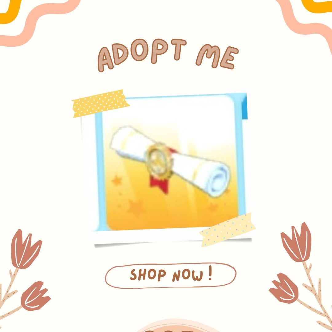 Roblox Adopt Me| Pet Certificate (Category: In-Game Products) located in Bien Unido. Submitted by roblox_adoptme_shop (Listing ID 1439568750, Image 1). Description: Looking for a digital bestie? 🐶💫 I’ve got awesome pets ready for you! Welcome to my Roblox Adopt Me Pet Shop 🌻 Selling cute Adopt Me pets through safe and fair trades! Your dream pet is just one trade away ✨.