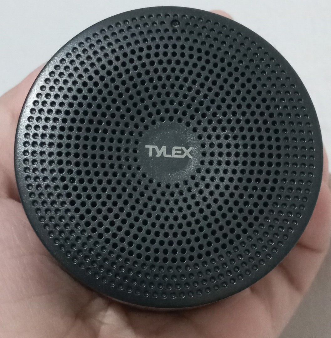 SALE!! TYLEX MINI WIRELESS BLUETOOTH SPEAKER (Category: Soundbars, Speakers & Amplifiers) located in Cavite. Submitted by scenenumber9 (Listing ID 1439501270, Image 3). Description: NEW UNSEALED COMPLETE WITH CHARGER CORD Quick Specs: - Audio: Bluetooth V5.0 - Transmission Distance: about 10M - Wireless Frequency: 2.402-2.480GHz - Battery Capacity: 300mAh - Playback Time: abouth 2.5h - Charging Time: about 2h - Charging Input Standard: DC5V Micro