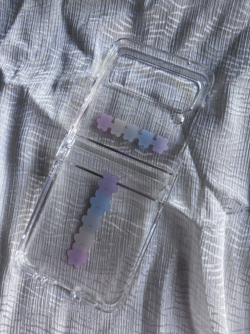 Samsung galaxy flip 4 clear case (Category: Cases & Sleeves) located in Paranaque City. Submitted by luxemomma (Listing ID 1439607807, Image 2). Description: Like new Loc: Paranaque MOP: Gcash/BPI.