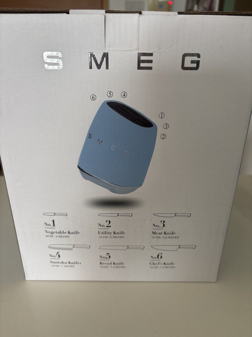 Smeg Knife Block - Pastel Blue462075453558630401