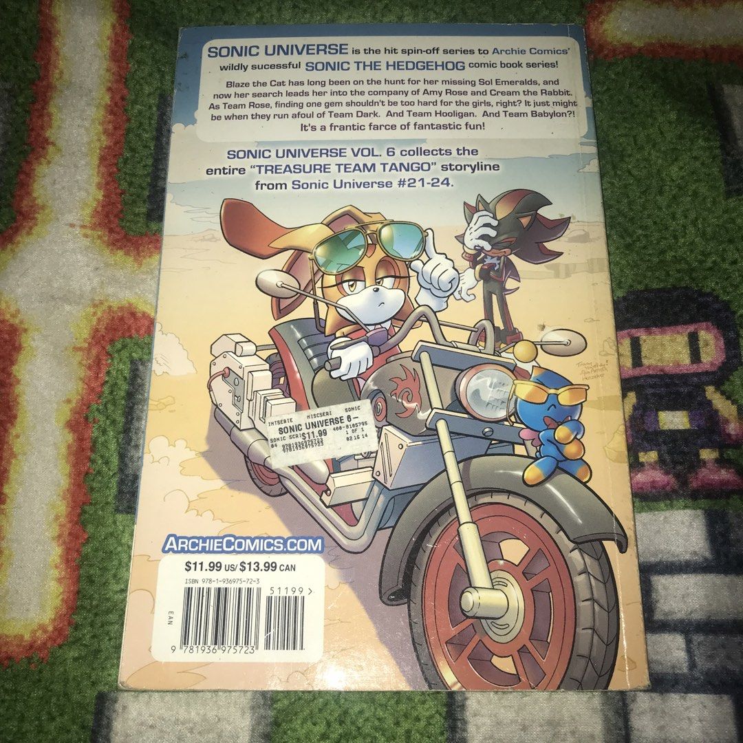 Sonic Universe: Treasure Team Tango Comic Book (Category: Comics & Manga) located in Rizal. Submitted by makoroku89 (Listing ID 1439519492, Image 2). Description: - Sonic Universe Volume 6 - Features the "Treasure Team Tango" storyline (issues #21-24) - Published by Archie Comics Note: Please message me first before decide to purchase..