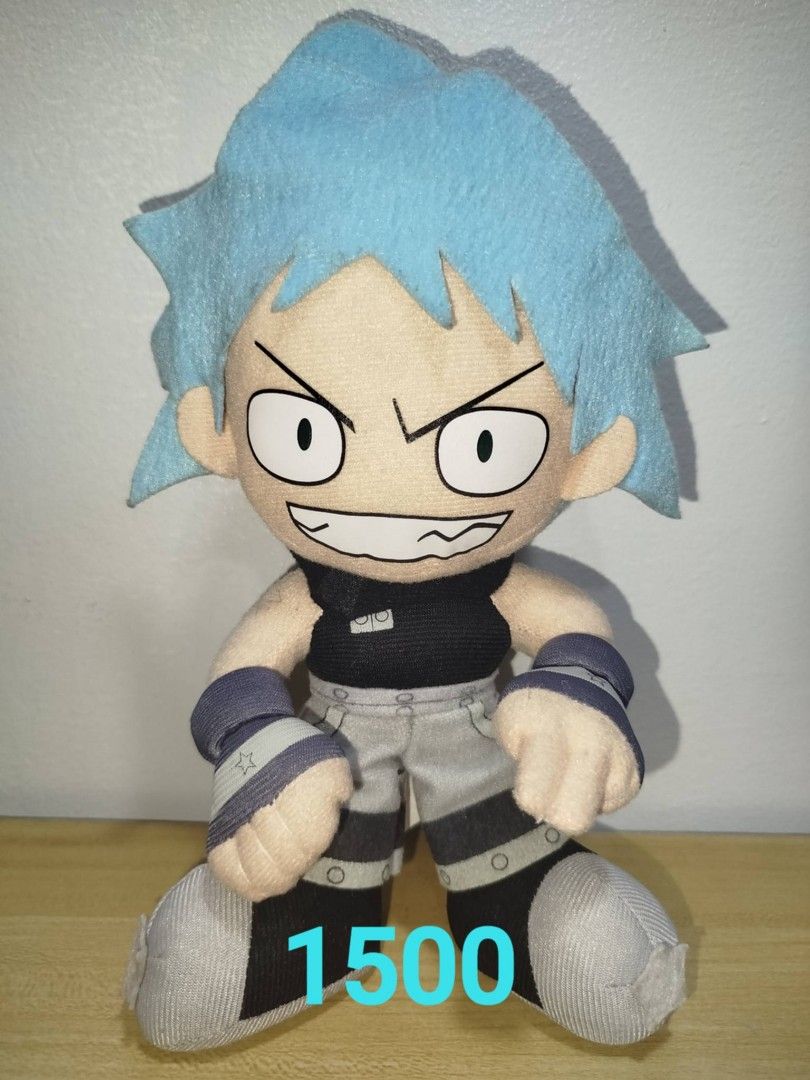 Soul Eater Black Star Plush and Random Anime Merch (Category: Plushies & Soft Toys) located in Makati City. Submitted by yue_tsukishiro (Listing ID 1439431629, Image 1). Description: Adorable Black Star plush from Soul Eater. Features Black Star's signature blue hair and outfit. A great addition to any anime collection. Perfect for display or cuddling. Issue is needs wash Prices are in pictures.