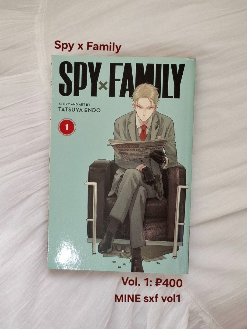 [BUNDLE] Spy x Family Volume 1-3 (Category: Comics & Manga) located in Manila. Submitted by strwbrryluv.shop (Listing ID 1439540986, Image 3). Description: Spy x Family manga volumes 1-3 - Read only once. - Bundle Price: ₱1,100 - Individual Prices: - Volume 1: ₱400 - Volume 2: ₱350 (minor dent at the back) - Volume 3: ₱400.