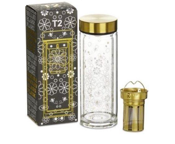 T2 Black Glass Tea Infuser Bottle462200991405189120