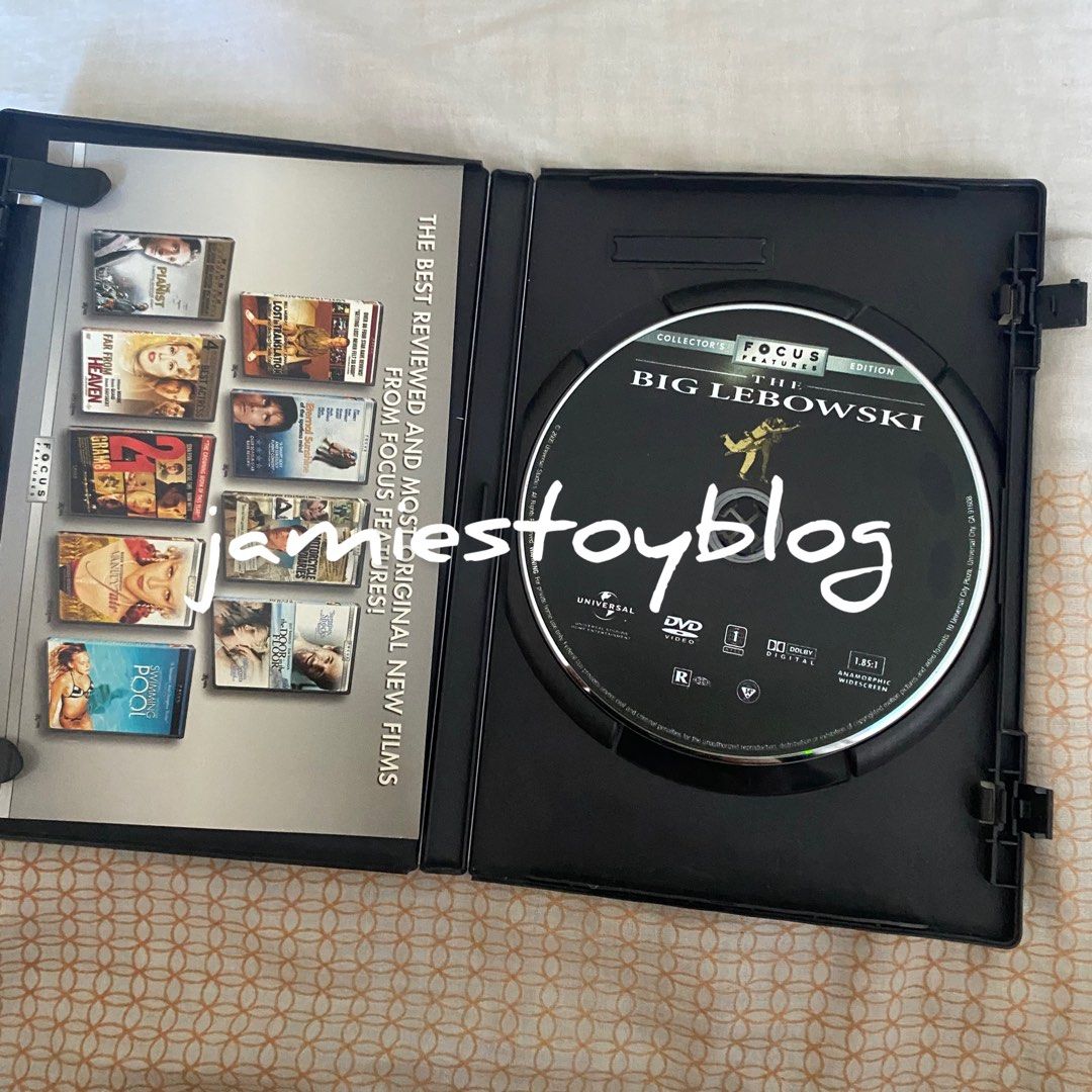 The Big Lebowski Collector's Edition DVD (Category: CDs & DVDs) located in Quezon City. Submitted by ohitsninja (Listing ID 1439503512, Image 2). Description: - The Big Lebowski Collector's Edition DVD - Features Jeff Bridges, John Goodman, and Julianne Moore - Includes special features - Widescreen format As is Pay by Gcash Delivery shouldered by buyer I DO NOT USE COD OR SCO. RFS: Decluttering, Need funds.