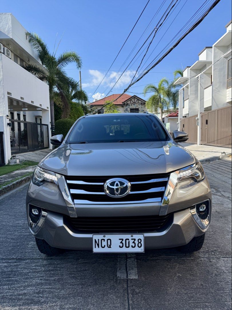Toyota Fortuner V Auto (Category: Used Cars) located in Paranaque City. Submitted by jrucars (Listing ID 1439524345, Image 1). Description: 2018 Toyota Fortuner V Automatic transmission 1st owned All power All leather interior Power seats 5 airbags Dash cam Casa maintained with records All original Price:P1,028,000 Accepts trade-in and financing Opt.1 (low monthly ) 320k all-in dp 4yrs 28,837 3yrs 35,428 2yrs 49,115 Opt. 2 (low dp) 176k all-in dp