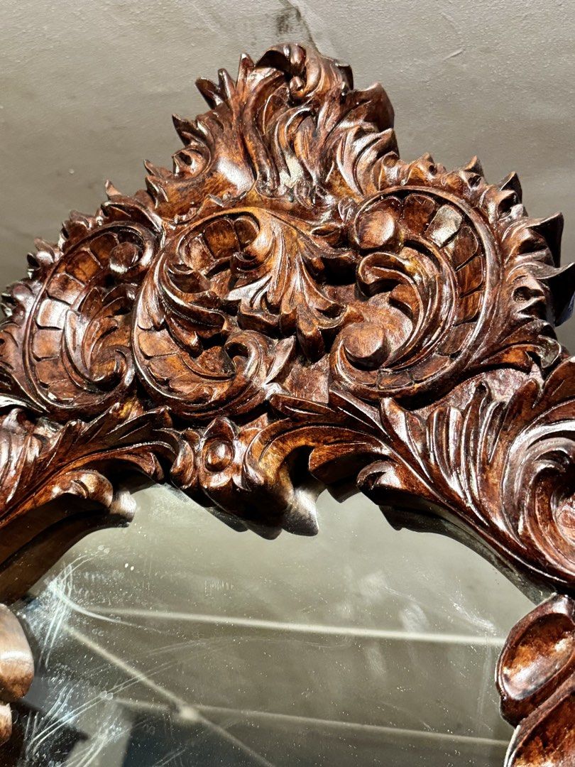 Vintage Narra Victorian Mirror with Console (Category: Mirrors) located in Manila. Submitted by sinaunang_gamit (Listing ID 1439527397, Image 2). Description: Vintage Narra Victorian Mirror with Console Mirror Height: 44 inches Mirror Width: 26 inches Console Height: 19 inches Console Length: 30 inches ₱10k for the set.