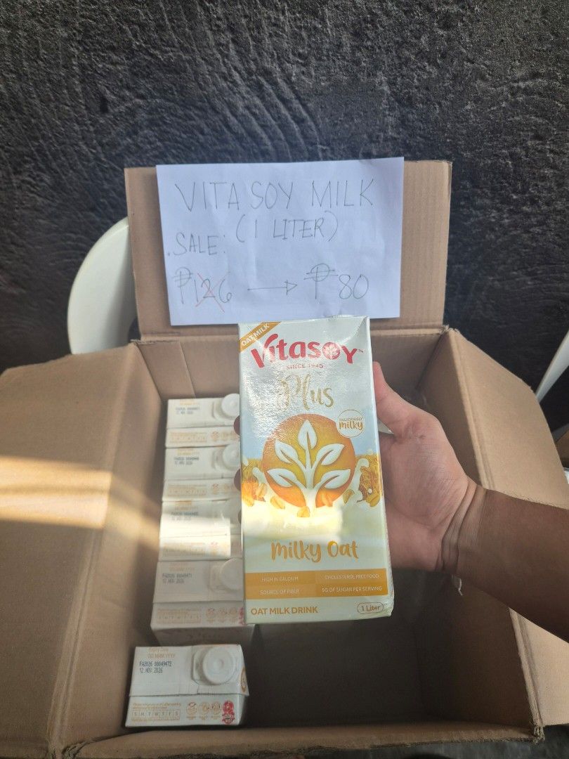 Vitasoy Plus Milky Oat Milk Drink (Category: Health Food, Drinks & Tonics) located in Quezon City. Submitted by Rurikomarie (Listing ID 1439473152, Image 3). Description: FOR SALE!! SUPER SULIT DEALS! Check my page for more sale items! LOCATION: Novaliches, Quezon City - Vitasoy Plus Milky Oat Milk Drink - 1 liter per pack - Expiration Date: November 2026 - Discounted Price: ₱80 (Original Price: ₱126).