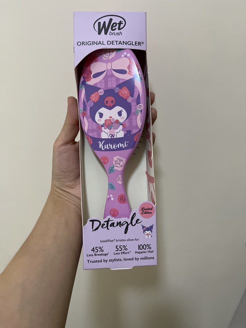 Wet Brush The Original Detangle Kuromi (Category: Hair) located in Quezon City. Submitted by jcycle02 (Listing ID 1439458282, Image 1). Description: - Detangles wet or dry hair - Suitable for all hair types - Minimizes pain - Reduces split ends and breakage - Features ultra-soft bristles.