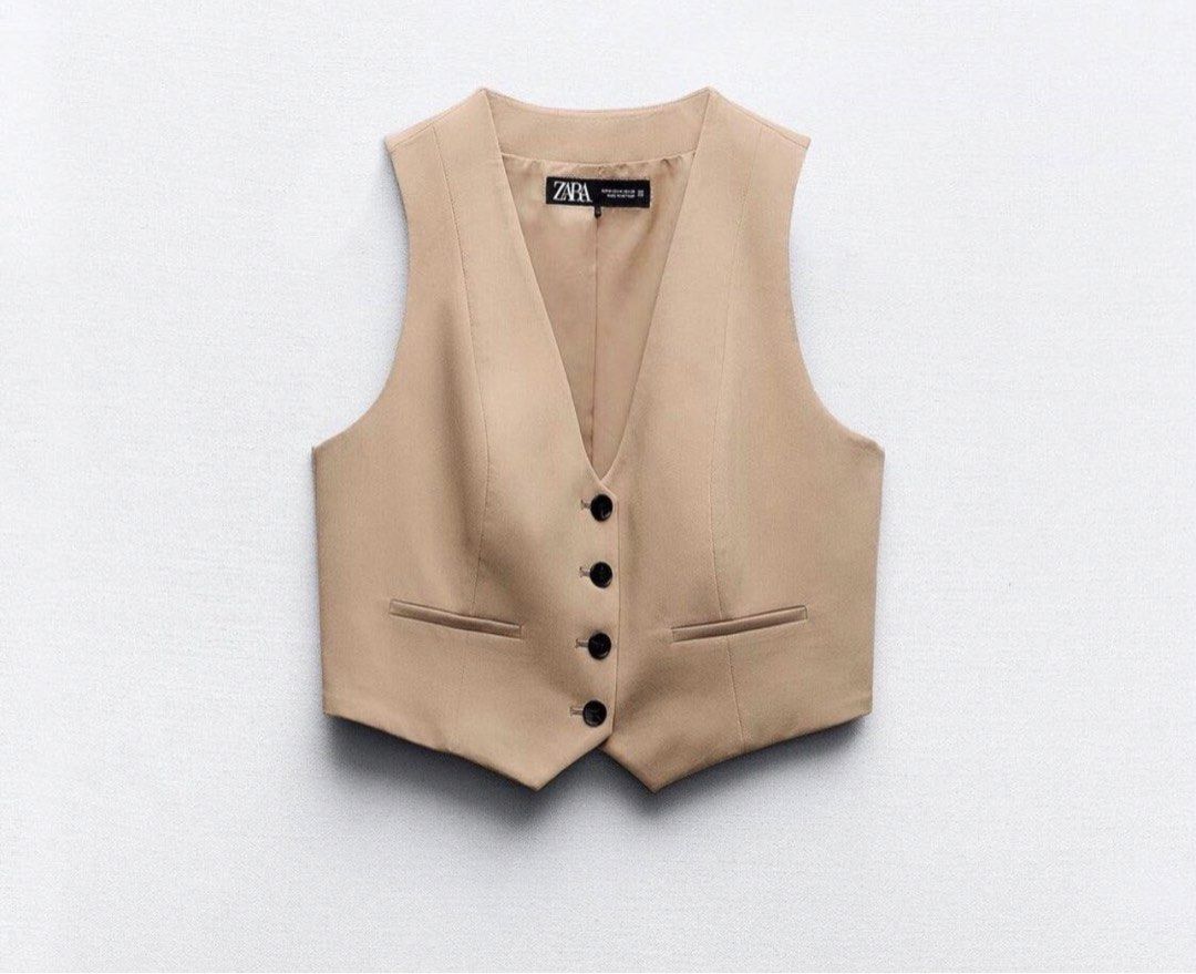 Zara Beige Vest (Category: Sleeveless) located in Santa Rosa. Submitted by kv_declutter (Listing ID 1439586965, Image 1). Description: - Zara beige vest - perfect work attire.