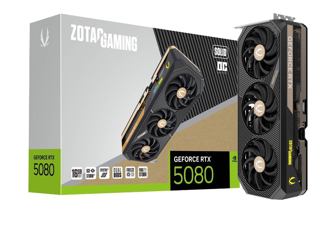 ZOTAC RTX 5080 Solid OC Graphics Card462365385578270720