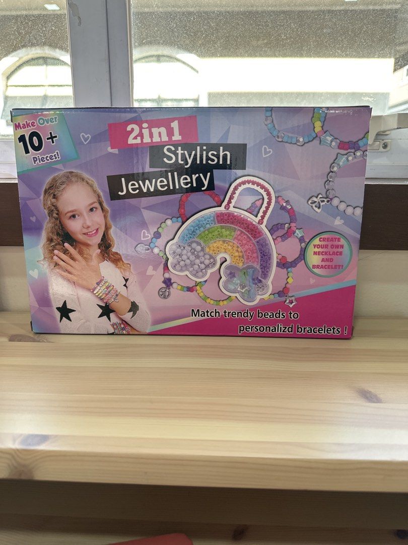 2-in-1 Stylish Jewellery Making Kit (Category: Craft Supplies & Tools) located in Quezon City. Submitted by things2things (Listing ID 1439694055, Image 2). Description: - 2-in-1 Jewelry Kit: Make a necklace and bracelet! - Includes over 10 pieces. - Features trendy beads. - Perfect for ages 6+. - Fun and creative!.