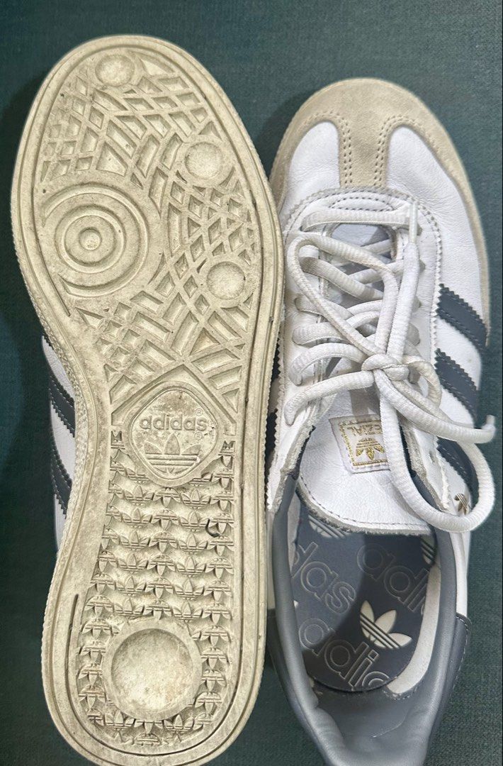 Adidas Handball Spezial (US 6) (Category: Sneakers) located in Quezon City. Submitted by gsassy (Listing ID 1439663769, Image 3). Description: - Adidas Handball Spezial - Color: White and Black - Size: US 6, UK 5.5, EUR 38, JP 240.