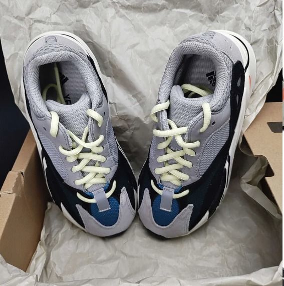 Adidas Yeezy 700 Inertia (Category: Sneakers) located in Bacolod City. Submitted by biglang.liko.finds (Listing ID 1439660027, Image 2). Description: - Authentic/Original Adidas Yeezy 700 Inertia. - Colorway: Grey, black, and blue. - Size 9.5 US/ 9 UK - Mesh upper with suede overlays. - Iconic three stripes on insole. - No box. - Needs cleaning. 📍 Bacolod, Negros Occidental - free shipping anywhere in Phils.