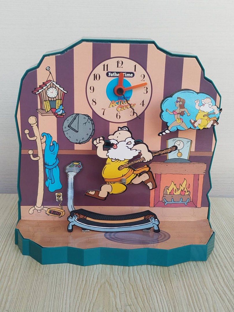 Animated Action Clocks Moves Like Magic! (Category: Clocks) located in Santa Rosa. Submitted by toysandusbmg (Listing ID 1439650323, Image 3). Description: Animated action clock Moves Like Magic -Full Motion 24 Hours a Day -Quality Quartz Movement -Wall Mounting Features Pre-owned items from Japan Old and Damage Box Still working AA Battery Good for collection .