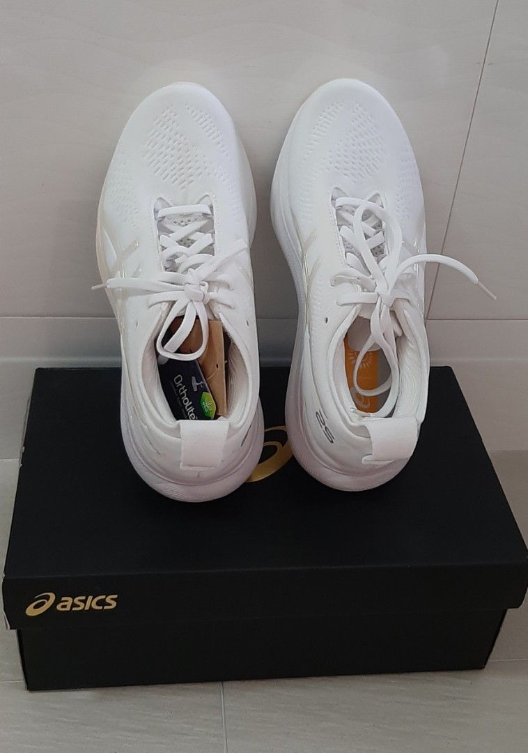Asics Gel Nimbus 25 Anniversary White Sneakers (Category: Sneakers) located in Singapore. Submitted by sobasan (Listing ID 1439648074, Image 3). Description: - Brand new Asics Gel Nimbus 25 Anniversary sneakers - Color: White/Rose Dust - Size: US 6 / EUR 37/ UK 4 BR 34.5 AR 35.5 CM 23.0 - Condition: Never worn, with original box and tags,less than 1 year. - Perfect for running and casual wear - Comfortable and stylish price Negotiable.