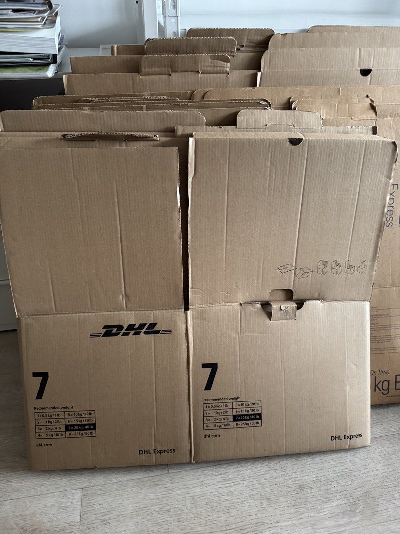 Assorted FedEx & DHL Cardboard Boxes - Various Sizes463104815872102403
