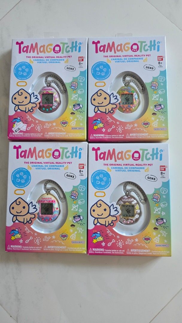Bandai Tamagotchi Virtual Pet - Gen 3 (Category: Interactive Toys) located in Singapore. Submitted by melvintsun (Listing ID 1439655205, Image 1). Description: - Brand new, unopened Bandai Tamagotchi Gen 3. - Available in various colours. - Perfect for collectors or nostalgic fun! - Comes with original packaging. - Ready to play! battery not included..