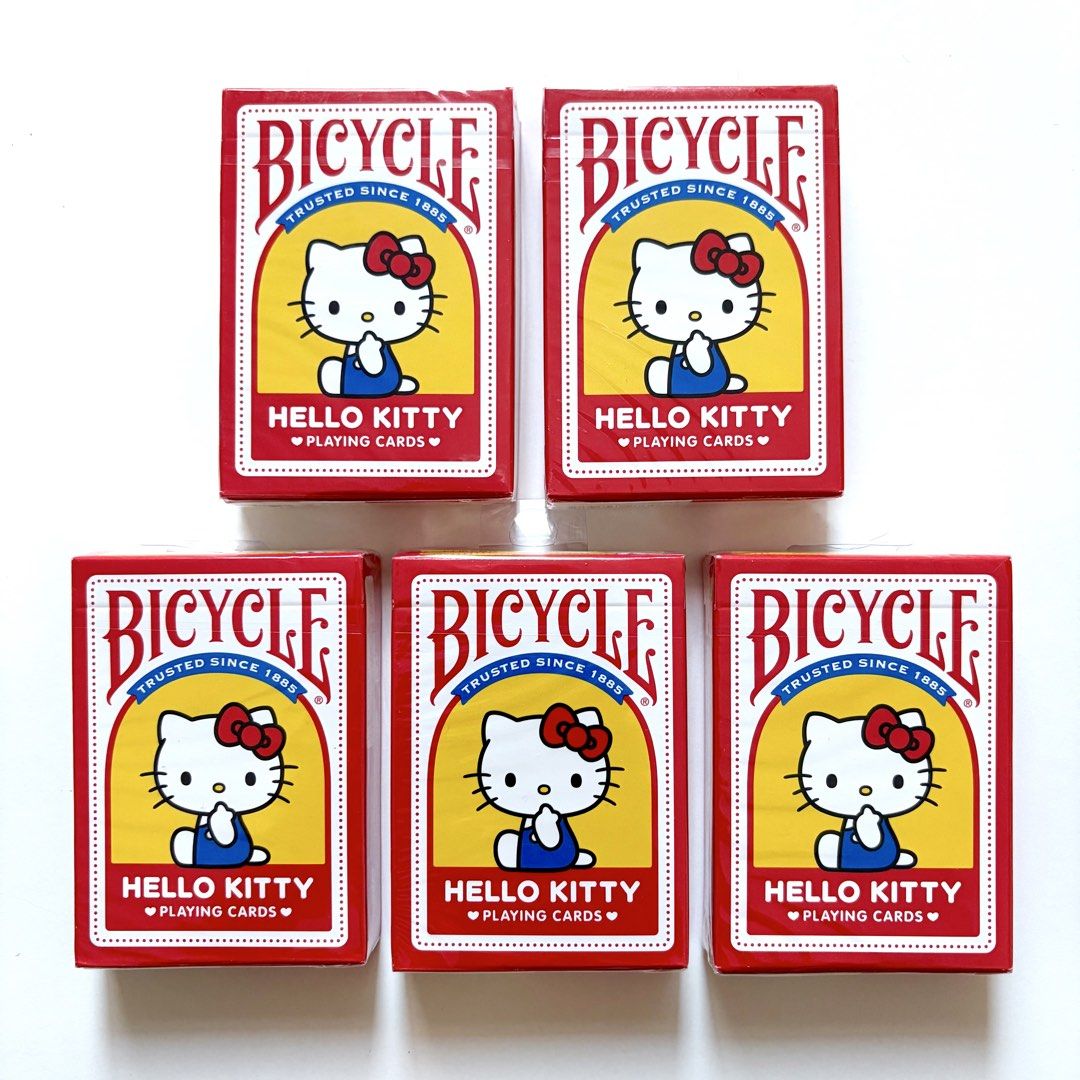 Bicycle: Hello Kitty Playing Cards (Sealed) (Category: Board Games & Puzzles) located in Santa Rosa. Submitted by shikaricollectibles (Listing ID 1439801452, Image 1). Description: Bicycle: Hello Kitty Playing Cards (Sealed) Price: ₱900 each Location: Santa Rosa, Laguna/ Cubao, QC MOD: J&T/ LBC/ Lalamove MOP: Gcash/ BPI.