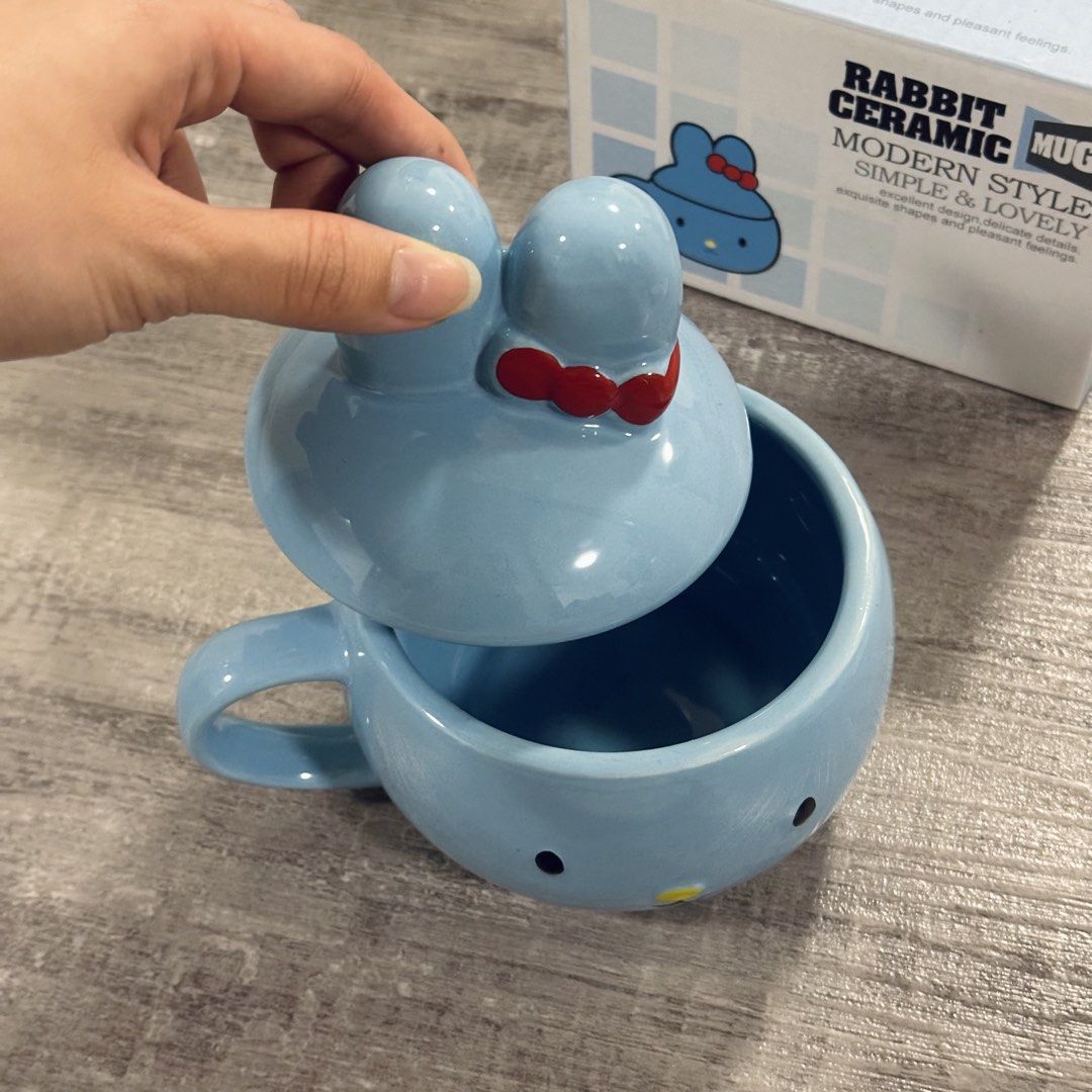 Blue bunny ceramic mug462866001765355521