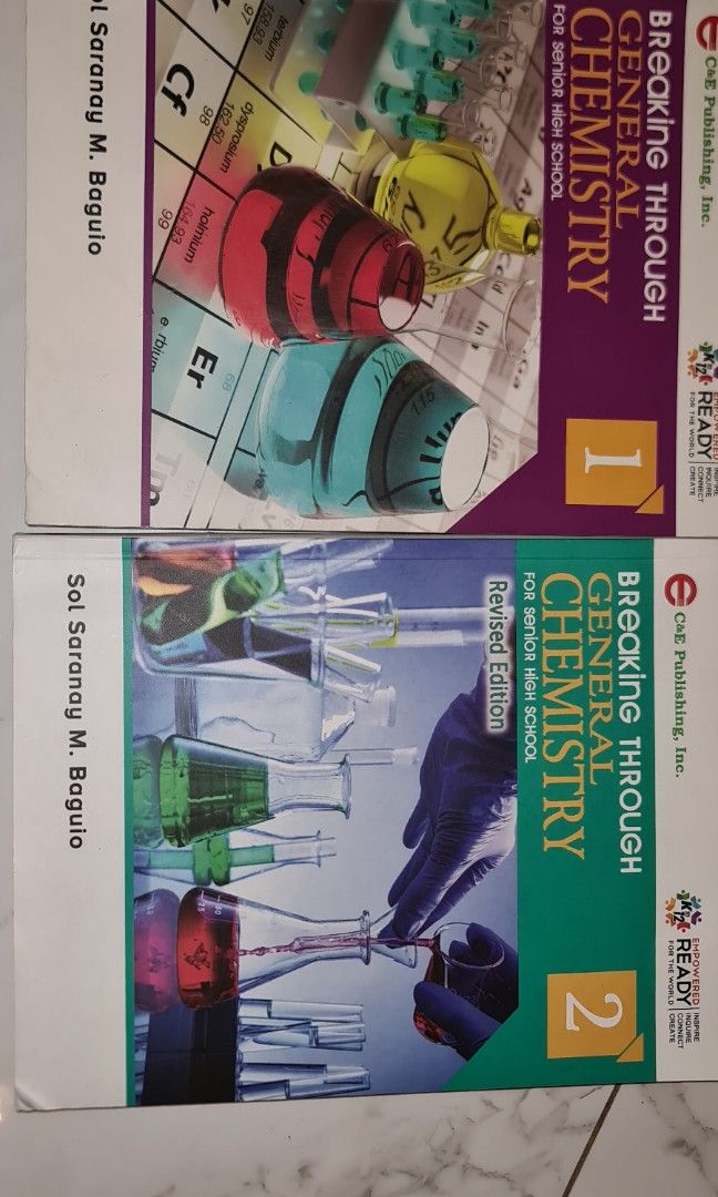 Breaking through General Chemistry Book 1 and 2 (Category: Textbooks) located in Quezon City. Submitted by bt-enterprises (Listing ID 1439628225, Image 1). Description: 1 -2021 Edition Php 450 2-2023 Revised Edition 600 Good as New walang sulat.