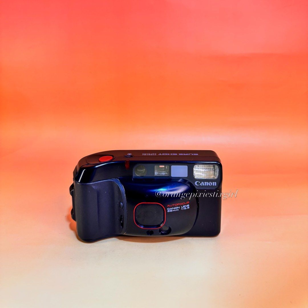 Budget 35mm Film Camera (Category: Cameras) located in Bulacan. Submitted by orangepixiestixgirl (Listing ID 1439747436, Image 3). Description: ‼️message me on ig, @orangepixiestixgirl for inquiries and transactions‼️ ‼️CAN’T REPLY HERE‼️ 35mm Film Camera Canon Autoboy F Compact 35mm Film Camera —Functional, flash and zoom working. —Film advance, loading, rewinding working. —has fungus on lens. —Php 1,200 + sf Canon Sure Shot Supreme 35mm Film Ca