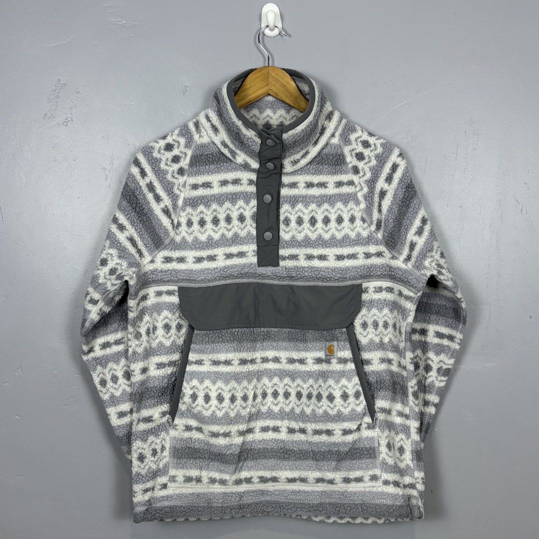 CARHARTT JACKET AZTEC ANORAK FLEECE (Category: Coats, Jackets and Outerwear) located in Mabalacat. Submitted by doughnutthrift (Listing ID 1439679992, Image 1). Description: CARHARTT JACKET AZTEC ANORAK FLEECE Excellent condition W- 22” L- 26” No issue.