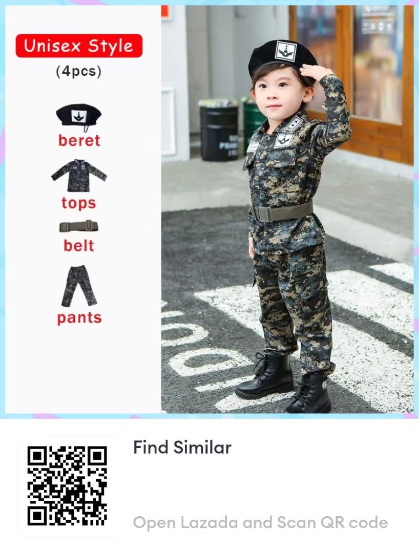 Chinese Military Uniform (130 cm) (Category: Babies & Kids Fashion) located in Paranaque City. Submitted by accountdetails (Listing ID 1439711705, Image 2). Description: 130 cm height.