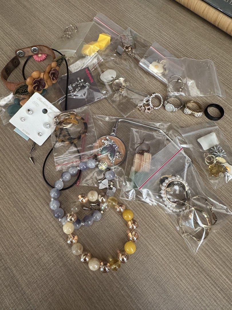 Mixed jewelry take all (Category: Necklaces) located in Manila. Submitted by ellie.copter (Listing ID 1439670273, Image 1). Description: mix of costume, stainless, leather, resin pieces.
