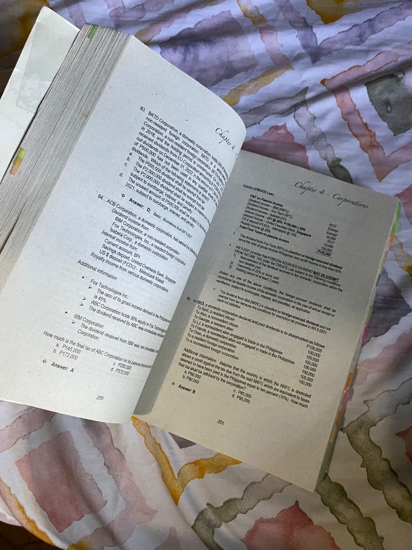 CPA Reviewer 2023 Tabag (Category: Textbooks) located in Mabalacat. Submitted by angelnoriiin (Listing ID 1439657092, Image 3). Description: CPA Reviewer Taxation 2023 With minimal pencil writings and few pages with highlighter Plastic covered.