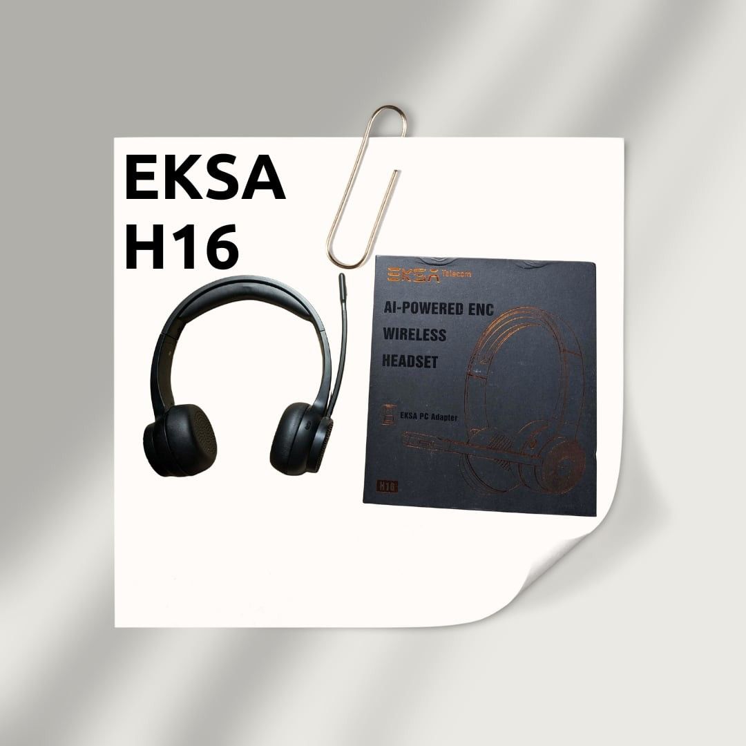 EKSA H16 Wireless Headset (Category: Headphones & Headsets) located in Santo Tomas. Submitted by goldenbird_3f3c76 (Listing ID 1439755931, Image 2). Description: 🎧 EKSA H16 Bluetooth 5.2 Wireless Office Headset Perfect for online work, meetings, call centers, at WFH setup — malinaw ang audio, stable ang connection, at long battery life 💻✨ 🔹 Key Features ✔ Bluetooth 5.2 – mabilis at stable na connection ✔ AI ENC Noise Cancelling Mic – malinaw a