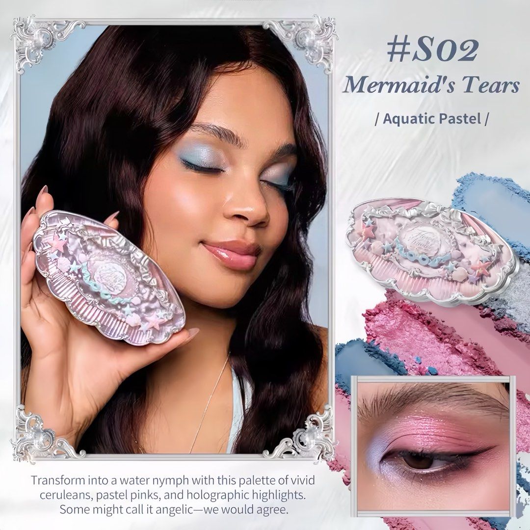 Flower Knows Shells Jewel’s Eyeshadow Palette (Category: Makeup) located in Quezon City. Submitted by beaxcoreene. (Listing ID 1439248559, Image 3). Description: Shade : #S02 Mermaid Tears MOD: Lalamove / JNT / Pickup MOP: Gcash / pwede COD if Lalamove Location: Quezon City, North Caloocan - 100% authentic flower knows - brand new and sealed - never been used/swatched - price is fixed! - pm me for more details and pics.