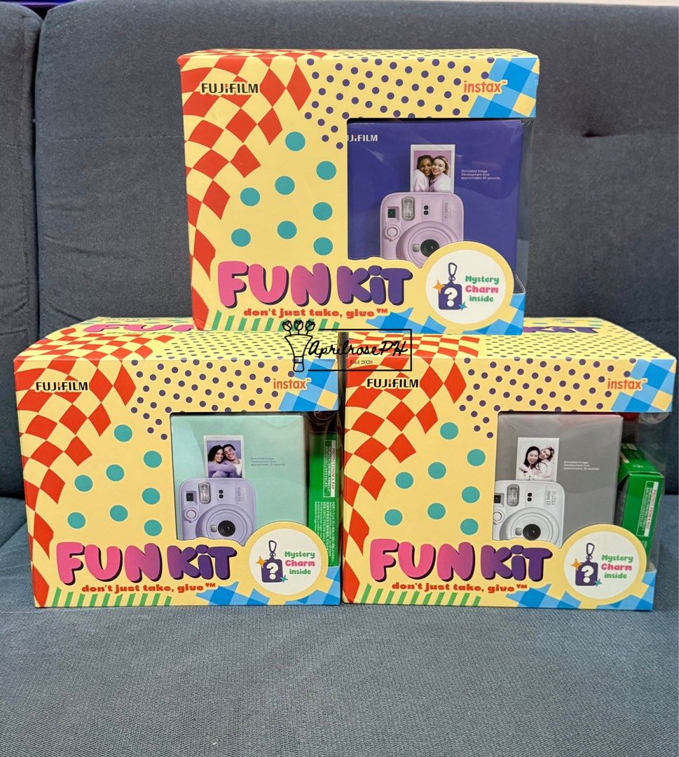 Fujifilm Instax Mini 13 Fun Kit (Category: Cameras) located in Quezon City. Submitted by ladyowned (Listing ID 1439718739, Image 1). Description: Newest Instax Mini 13 Funkit ✨ (Limited stock only) ₱5,800 only! (save 600 from SRP) includes 10sheets of film also includes: ⭐️ Bag ⭐️ Photo card holder with keyrings ⭐️ 4 sheets of Stickers ⭐️ Mini photo album with keychain and charm ⭐️ 4 Mini colored frames ⭐️ Mystery instax charm! ⭐️ Battery ⭐️ Came