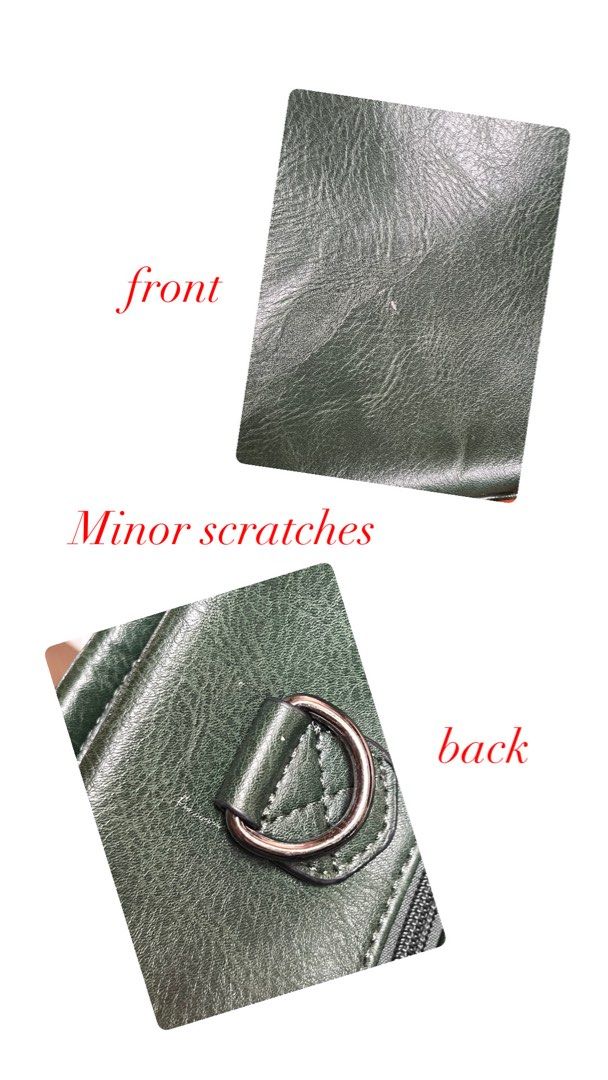 Green Convertible Backpack Handbag (Category: Backpacks) located in Manila. Submitted by aljaneaddtoukart (Listing ID 1439697787, Image 2). Description: - Convertible design: can be used as a backpack or handbag - Features a top handle and adjustable straps for comfortable carrying - Stylish square shape with metal hardware - Made of leather.