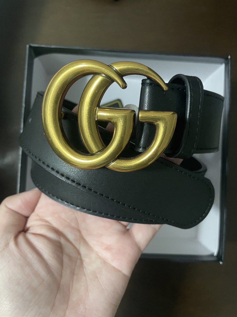 Gucci GG Buckle Belt (Category: Luxury Accessories) located in Taguig. Submitted by ariaroscente (Listing ID 1439782099, Image 3). Description: Gucci GG Buckle Belt Worn once. Comes with dust bag and box. Selling because I don’t use it at all. Was a gift, so not sure about authenticity. Measurement: 37 inches length when laid flat. 1.5 inches wide..