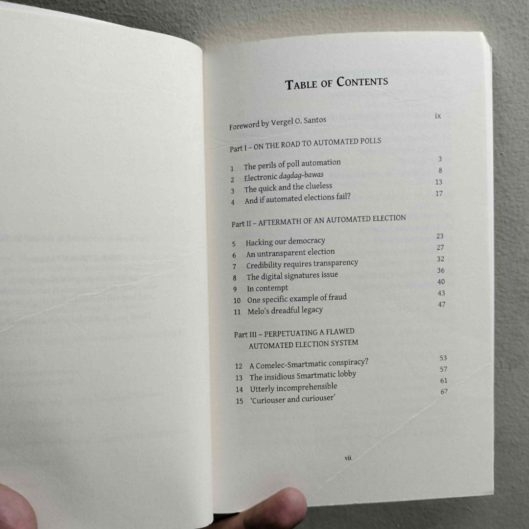 HACKING OUR DEMOCRACY: THE CONSPIRACY TO ELECTRONICALLY CONTROL PHILIPPINE ELECTIONS (Category: Textbooks) located in Antipolo. Submitted by serjyms (Listing ID 1439737026, Image 3). Description: HACKING OUR DEMOCRACY: THE CONSPIRACY TO ELECTRONICALLY CONTROL PHILIPPINE ELECTIONS René B. Azurin BusinessWorld Publishing Corporation 2013, Paperback, 144 pages Selling Price: Php299+sf Condition: Good Condition (with writings on the first page) Locat