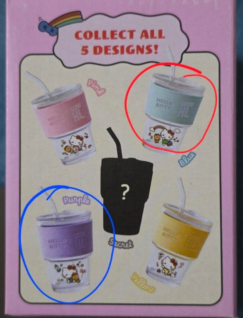 Hello Kitty Tumbler - Blue and Purple463346970877634560