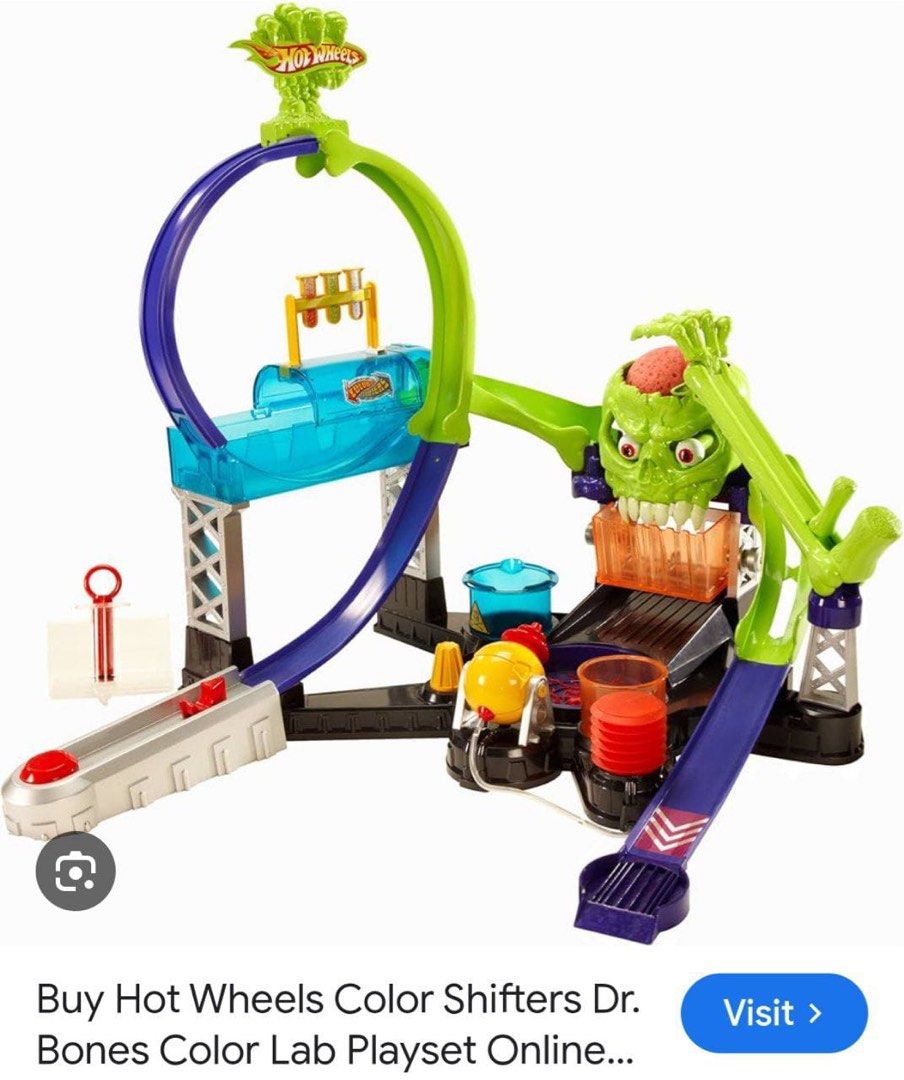 Hot Wheels Color Shifters Dr. Bones Color Lab Playset, Hobbies & Toys ...