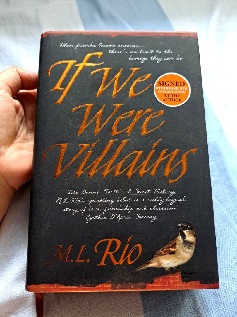 If we were villains M. L. Rio Dark Academia Fiction signed book novel (Category: Storybooks) located in Caloocan City. Submitted by anime_manga_konbini (Listing ID 1439764103, Image 1). Description: sprayed edges rare signed copy by M. L. Rio ☆ No reservation. First to pay gets the item ☆ Gcash / BDO / BPI ☆ Lalamove / Grab / J&T / Gogoexpress ☆ Ships from Caloocan. ☆ Payment first. Ship out after payment has been confirmed.