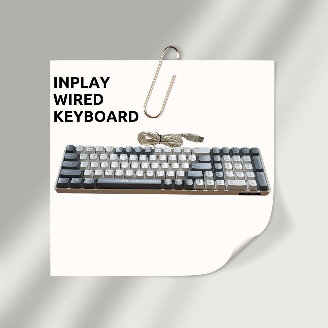Inplay Wired Keyboard (Category: Computer Keyboard) located in Santo Tomas. Submitted by goldenbird_3f3c76 (Listing ID 1439755239, Image 1). Description: ⌨️ INPLAY BK680 WIRED RGB KEYBOARD (68 KEYS) Compact pero powerful — tipid space, sulit sa performance! ✔ 68 Keys Compact Design (space saver 💻) ✔ RGB Rainbow Lights 🌈 (6 effects / 8 colors) ✔ Wired USB – stable connection, no delay ✔ Smooth membrane typing (tahimik + comfy) ✔ Ergonomic design