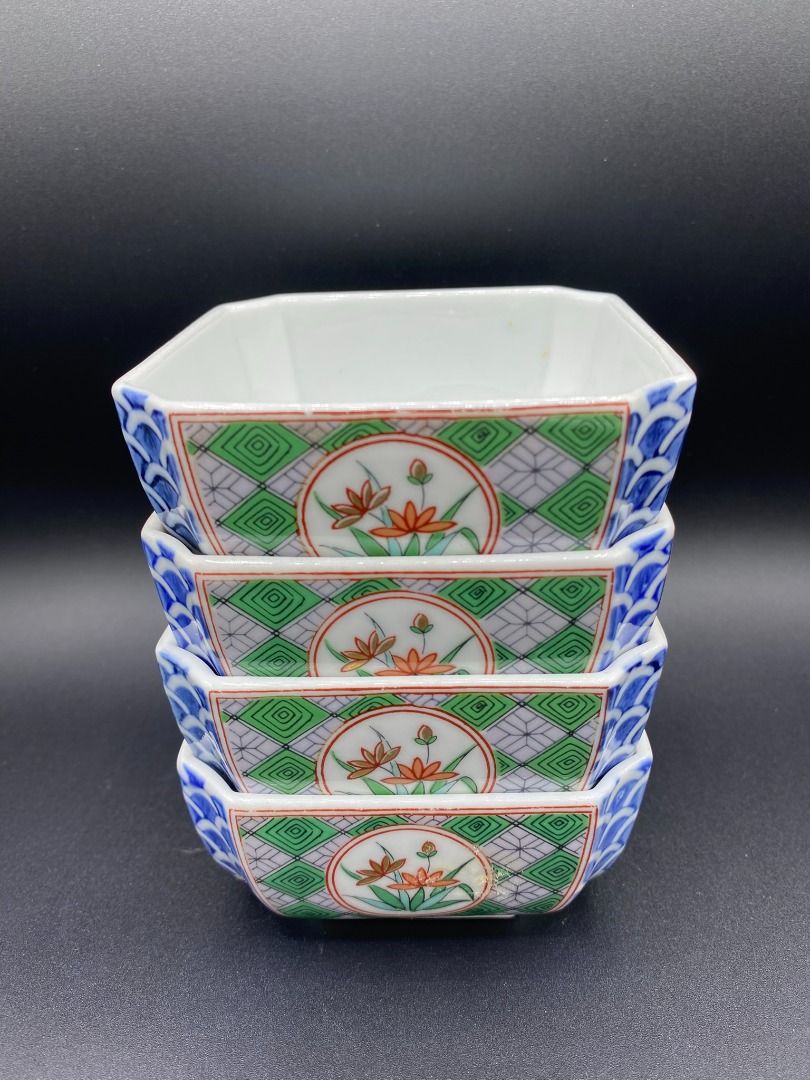 JAPAN SURPLUS Japanese Oriental Bowls - Set of 4, Furniture & Home ...