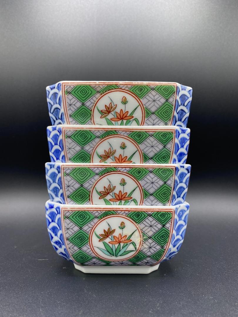 JAPAN SURPLUS Japanese Oriental Bowls - Set of 4, Furniture & Home ...