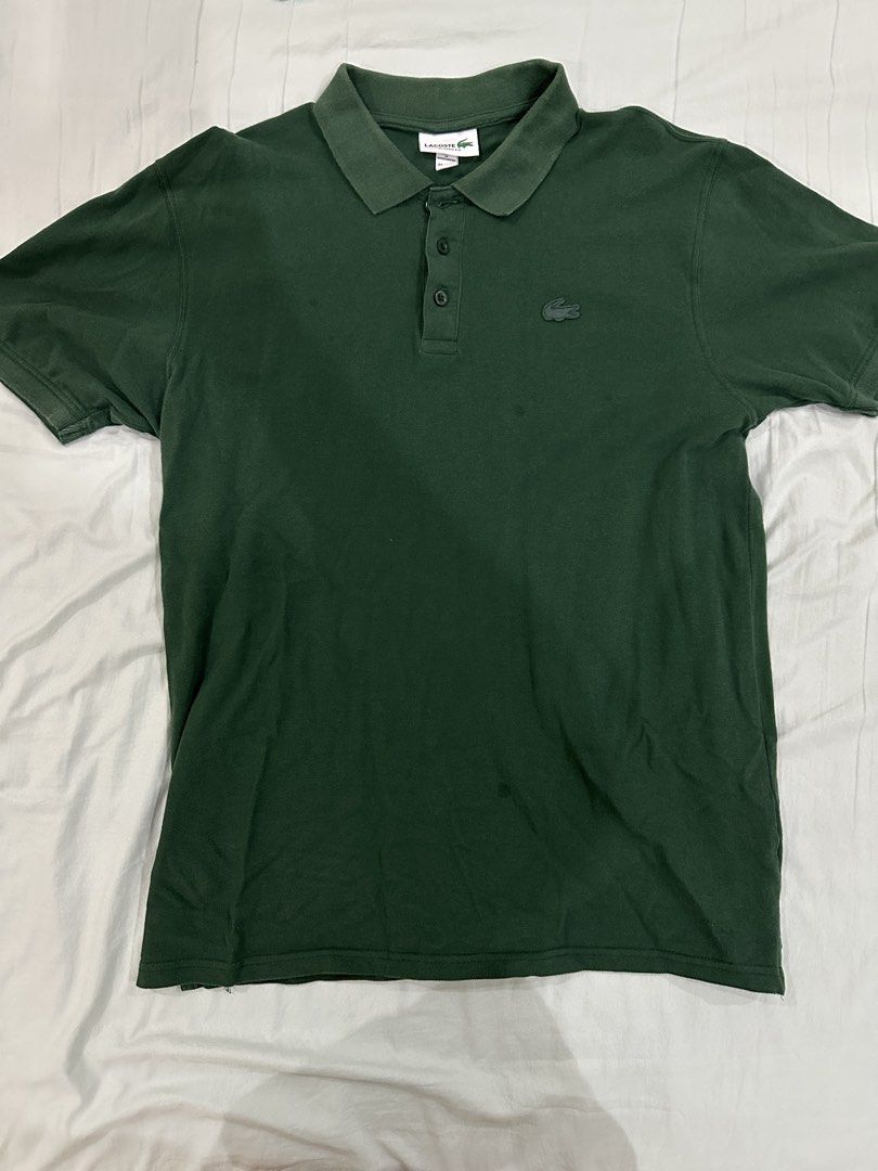 Lacoste Polo Shirt (Category: Tshirts & Polo Shirts ) located in Manila. Submitted by dihlicious (Listing ID 1439738524, Image 1). Description: Lacoste Green Regular Fit Polo Size: Large Bought in Canada Rfs: Doesn’t fit anymore.