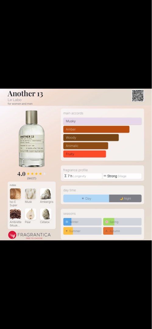 Le Labo Another 13 EDP 0.75ml (Category: Fragrance & Deodorants) located in Taguig. Submitted by lcbeauty_ (Listing ID 1439785066, Image 3). Description: Le Labo Another 13 EDP 0.75ml 🏷️₱290 READING IS ESSENTIAL: * This is our new Carousell account — officially Lemniscata Beauty (@lemniscatabeauty), a trusted seller with 4+ years and 100+ reviews. * Last price posted already * Law ballers will not be entertained * Guaranteed original, money back
