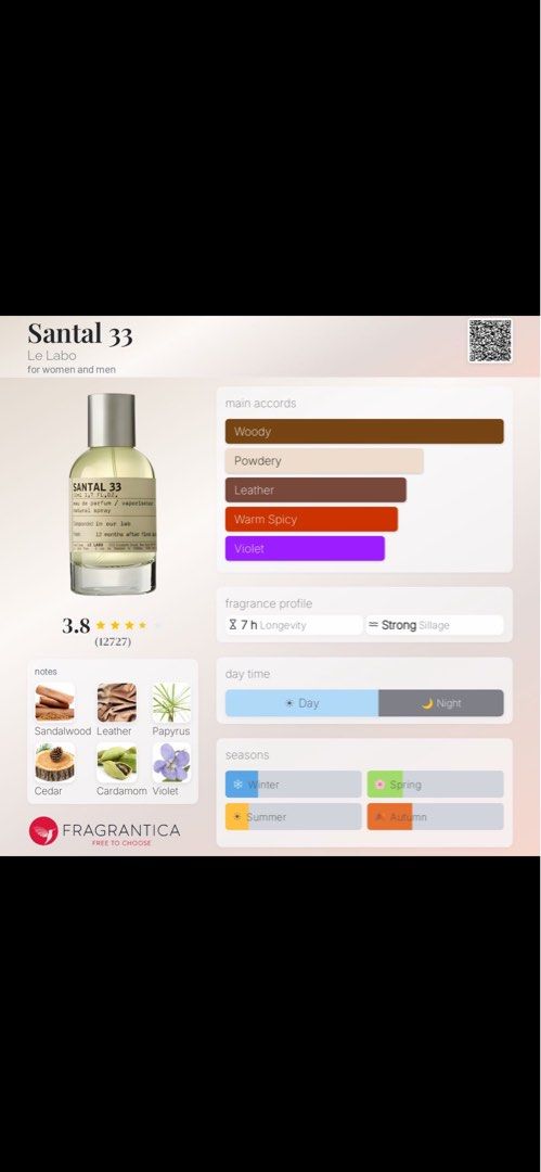 Le Labo Santal 33 EDP 0.75ml (Category: Fragrance & Deodorants) located in Taguig. Submitted by lcbeauty_ (Listing ID 1439785599, Image 3). Description: Le Labo Santal 33 EDP 0.75ml 🏷️₱290 READING IS ESSENTIAL: * This is our new Carousell account — officially Lemniscata Beauty (@lemniscatabeauty), a trusted seller with 4+ years and 100+ reviews. * Last price posted already * Law ballers will not be entertained * Guaranteed original, money back i