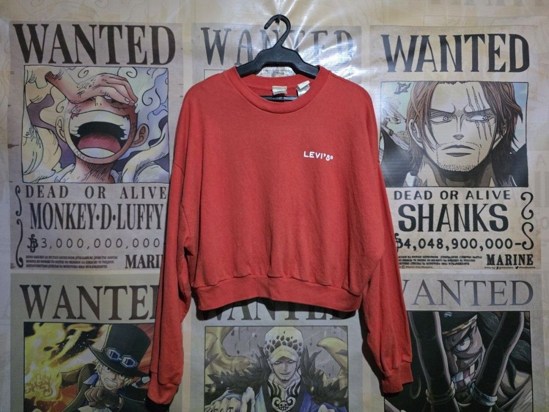 Levis Oversized Sweatshirt Women (Category: Coats, Jackets and Outerwear) located in Imus. Submitted by aim_for_less (Listing ID 1439608350, Image 1). Description: Levis Oversized Cropped Crewneck Sweatshirt Women -Size: LARGE -DIMES: 24" x 20" x 18" Sleeve Features: -Levi's logo, crew neck, long sleeves -Color: Red Orange - Origin: San Francisco, CA - In good Condition - NO ISSUE LOCATION: IMUS, CAVITE.