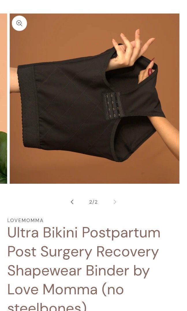 Love Momma shapewear binder 4xl (Category: Maternity wear) located in Bulacan. Submitted by pintarest (Listing ID 1439777964, Image 2). Description: Never used Size 4xl Free shipping ko na to Rfs: Mom doesn't like it nahassle sya suotin kasi matanda na sya.